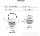 [Ceramic Tea Set] Twin Lucky Maneki-neko White Series