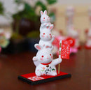 [Mini Arts] Stacked Rabbits (Usagi) Good Fortune Display