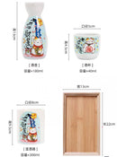 [Japanese Ceramic Sake Set] Colorful Lucky Cat Maneki-neko Series