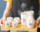 [Japanese Ceramic Sake Set] Fortune Wealth White Series