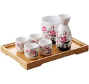 [Japanese Ceramic Sake Set] - Japan Culture Sakura Version