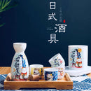 [Japanese Ceramic Sake Set] Colorful Lucky Cat Maneki-neko Series