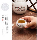 [Ceramic Tea Set] Twin Lucky Maneki-neko White Series