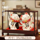 [Fortune Cat] Black Pink Lucky Maneki-neko Wealth & Relationship Couple Display